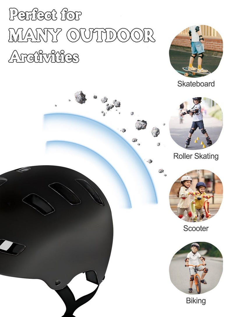 MaBaby 7 in 1 Kids Helmet Adjustable Protective Sports Gear Set, Kids Bike Helmets, Kick Scooter, Inline Skate, with Knee Elbow Pads Wrist Guards, for Kids Ages 3-15 Boys and Girls(S Size: Head 50-54cm) - Image 2